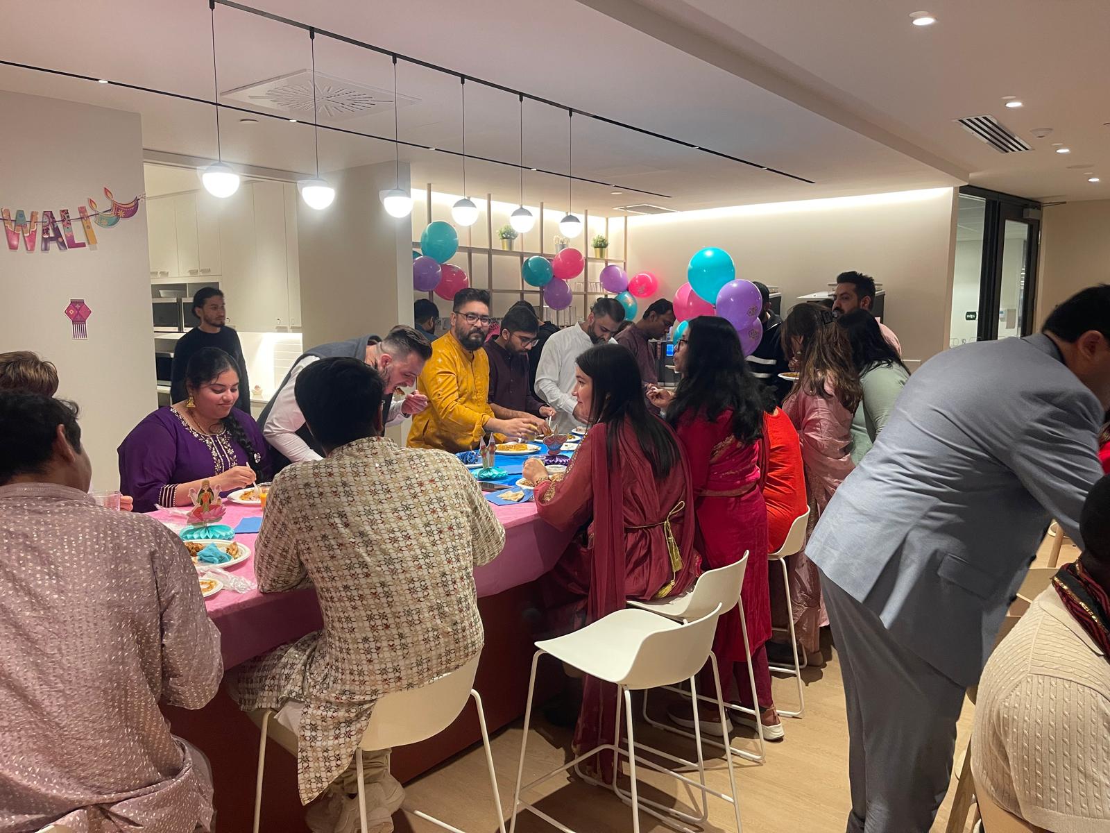 Private celebration with catered Indian food
